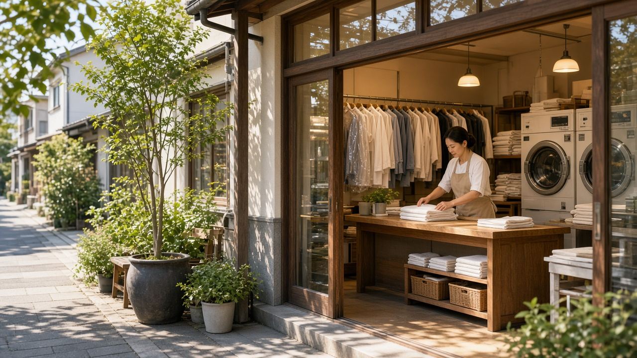 Laundry / dry cleaning workspace at Studio Keenspring